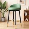 Modern Minimalist Luxury-Lite Bar Stool, High Backrest Chair for Home Island & Reception Counter