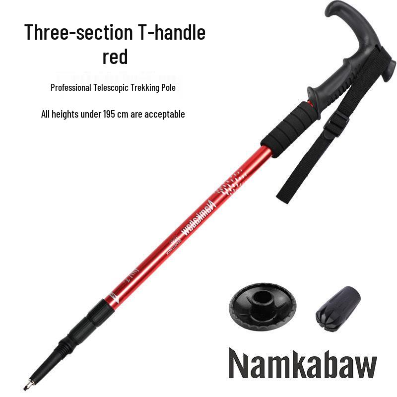 Bâton de trekking rétractable en aluminium pour la randonnée et la marche