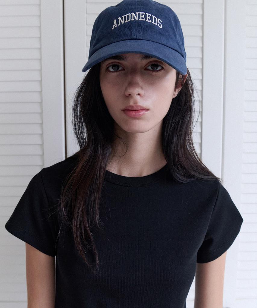 ANDNEEDS Tipo Logo Ball Cap (Navy)