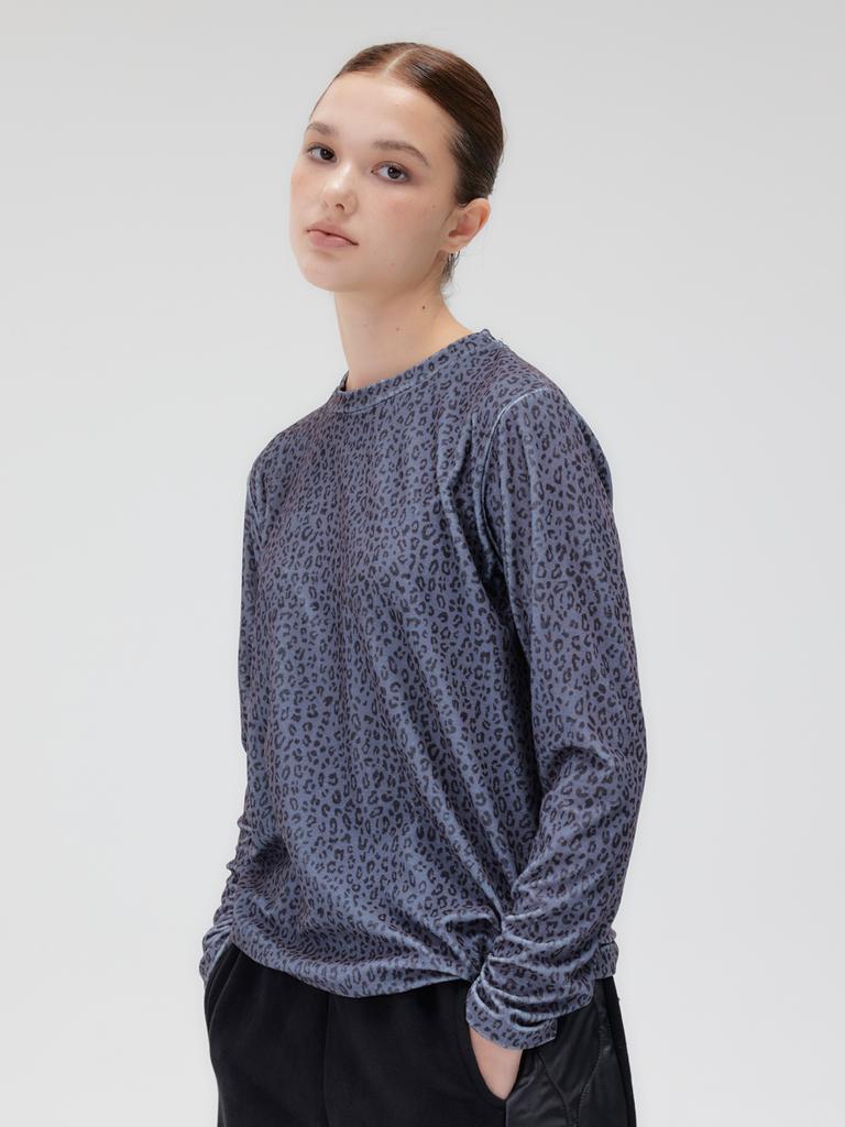 Kelidu Soft Leopard Top_Charcoal