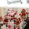 Vibrant Santa Claus Snowman Elf Hanging Dolls Capture the Holiday Essence