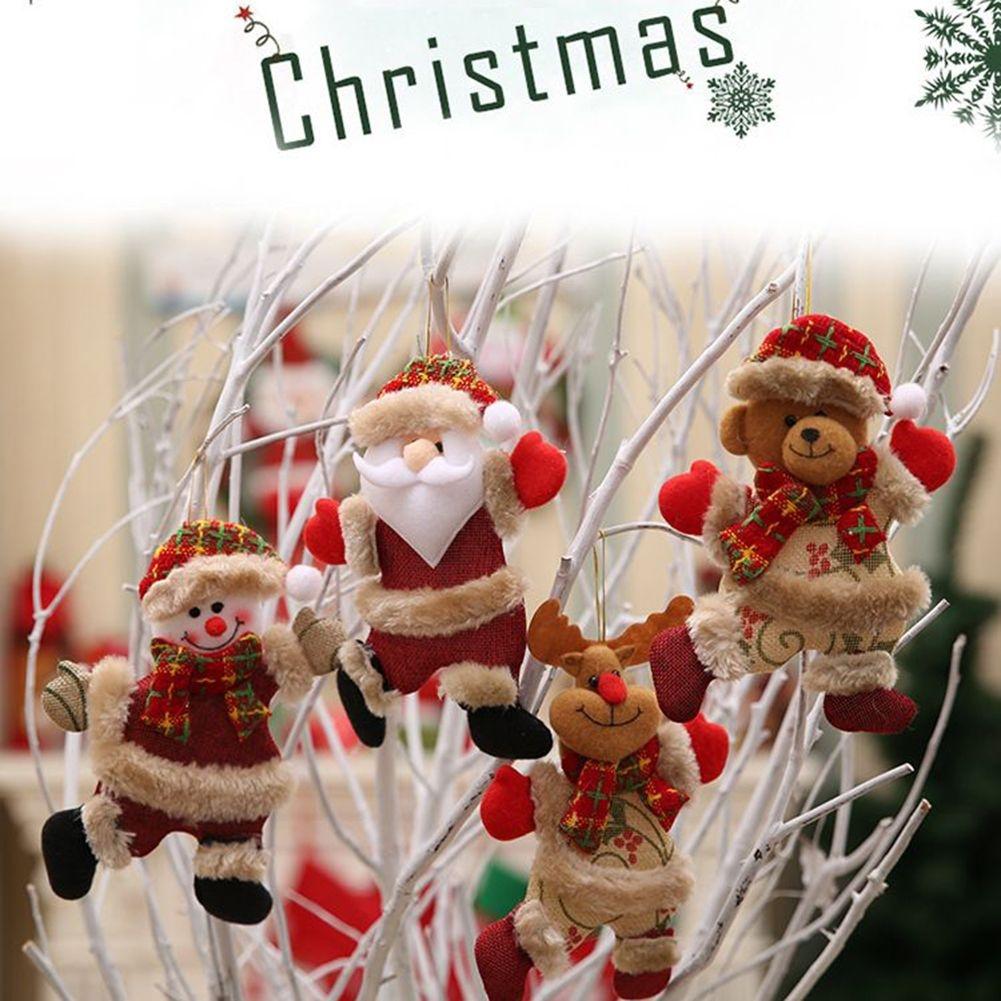 Vibrant Santa Claus Snowman Elf Hanging Dolls Capture the Holiday Essence