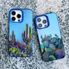 Cartoon Cactus Plants Phone Case Cover For iPhone 13 Mini 12 11 Pro Max 15 14 13 Pro Max 15 14 Plus Shockproof Laser Back Covers