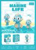 Penguin Sea Animals 3d Constructor Model Building Set Fish Mini Bricks Building Blocks Toy for Children Girls 7 to 10 Year Gifts