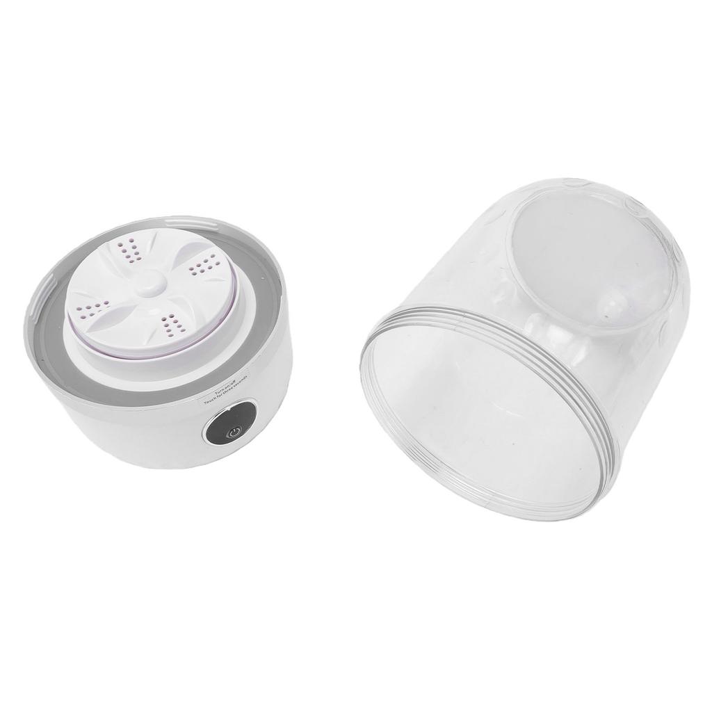 Mini Portable Washing Machine Single Cup Underwear Makeup Brush Cleaner Washer Machine For Hotel Apartment Dorm White