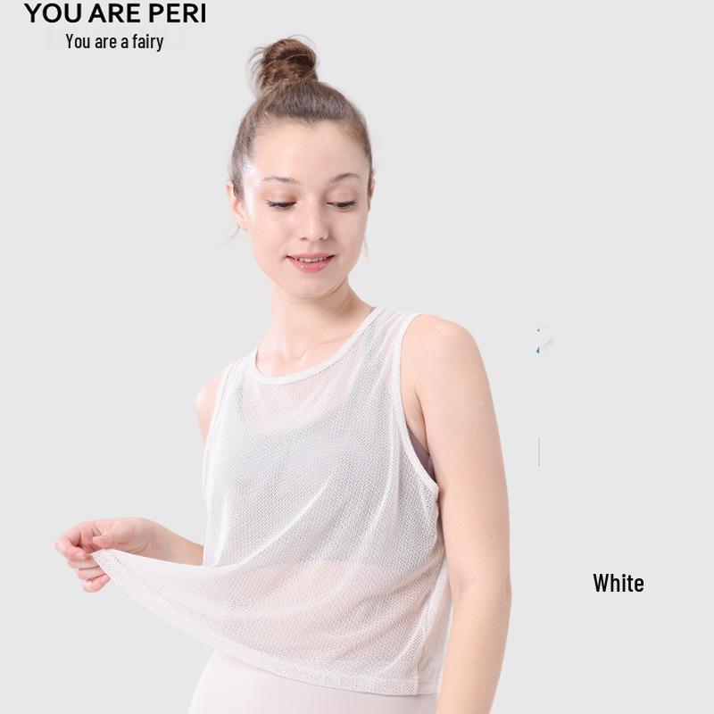 Women s Quick-Dry Breathable Mesh Yoga Vest - Sleeveless Summer Cover-Up L