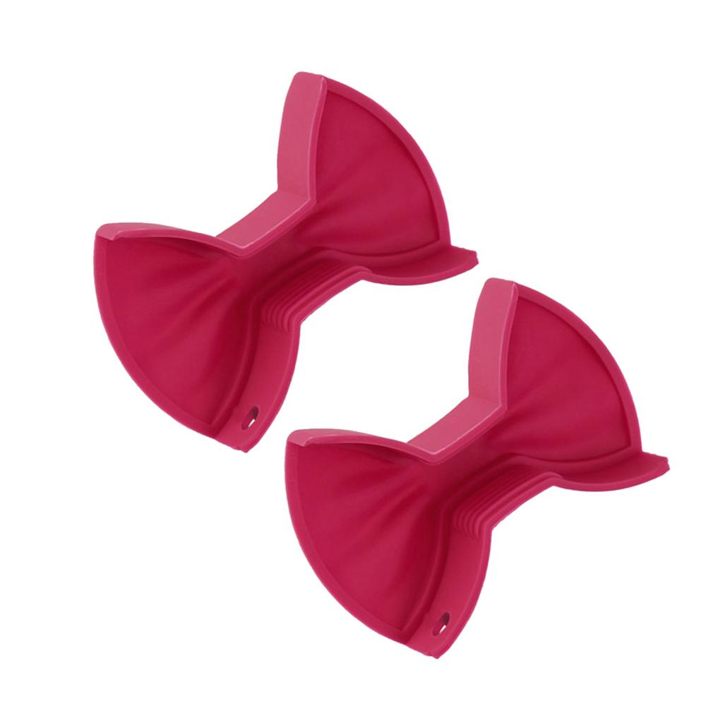 2 Pieces Silicone Finger Protector Heat Insulation Clip Silicone Bowknot Clip Oven Gloves for Safe Cooking and Baking