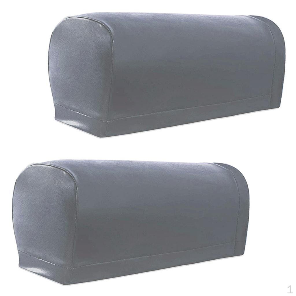 1 Pair Anti- Armrest Covers Furniture Armchair Slipcovers PU