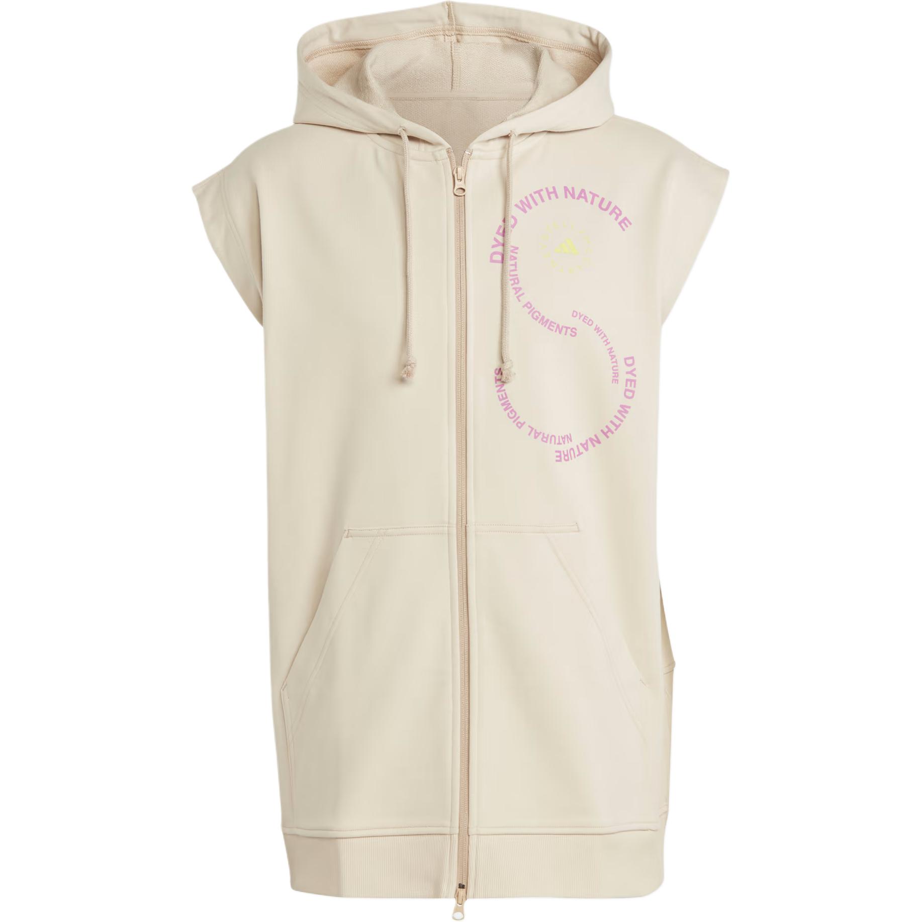 

Adidas X Stella McCartney Толстовка без рукавов на молнии с буквенным принтом Топы унисекс Волшебный светло-коричневый IA7717 S