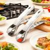 Silicone Head Hot Dish Clip Non Slip Anti-Scald Clip 304 Stainless Steel Plate Gripper  Steamer