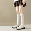 New Women's Stockings Spring Trends Casual Preppy Style Knee High Socks Female High Quality Solid Color Long Socks Comfy