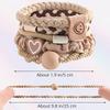 5pcs/Set Mixed Styles Hair Ties High Elastic Heart Shaped Rubber Band Women Girl No-Damage Ponytail Holder Scrunchies