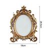 Gold Vintage Style Oval Resin Photo Frame for Elegant Display of Photos on Desk or Bookshelf Sizes 6 Inch 7 Inch 8 Inch
