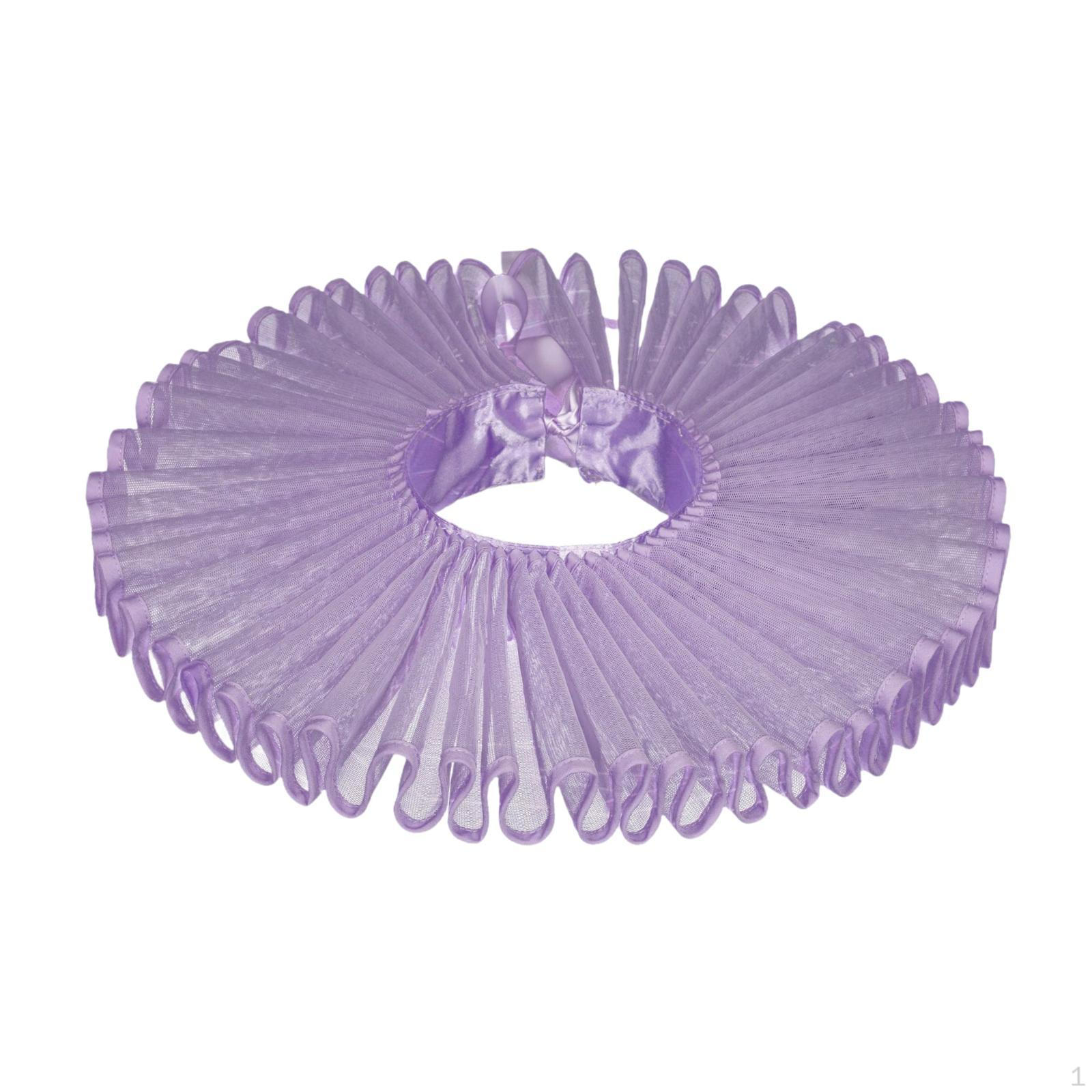 Клоунские воротники для платья рококо, аниме косплей, елизаветинский Light Violet