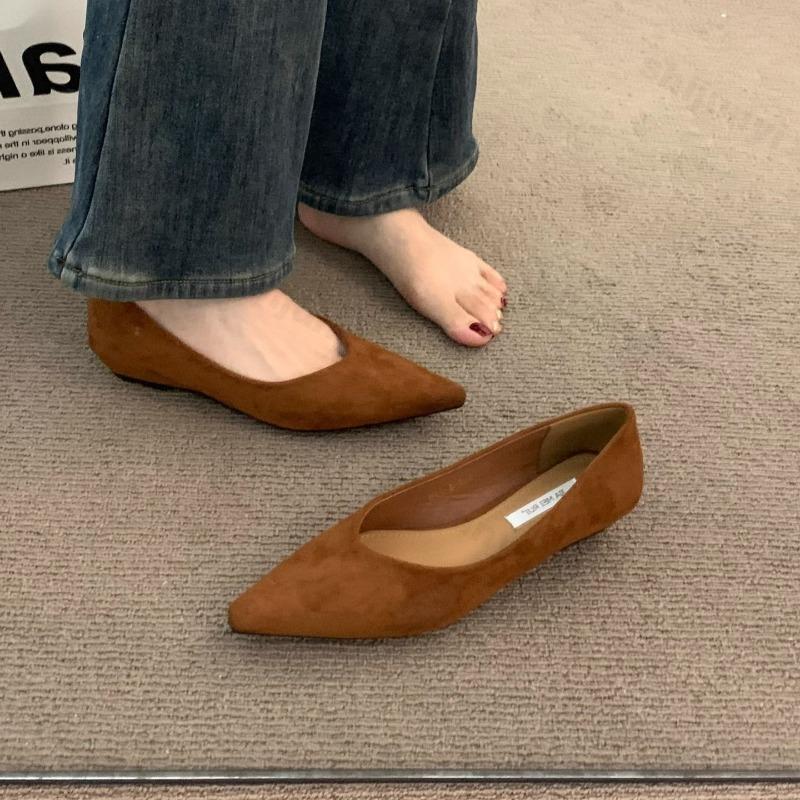 Autumn Women Flat Shoes 2026 New Fashion Ladies Elegant Soft Flat Heel Dress Ballerinas Shoes Low Heel Pumps Zapatos Mujer