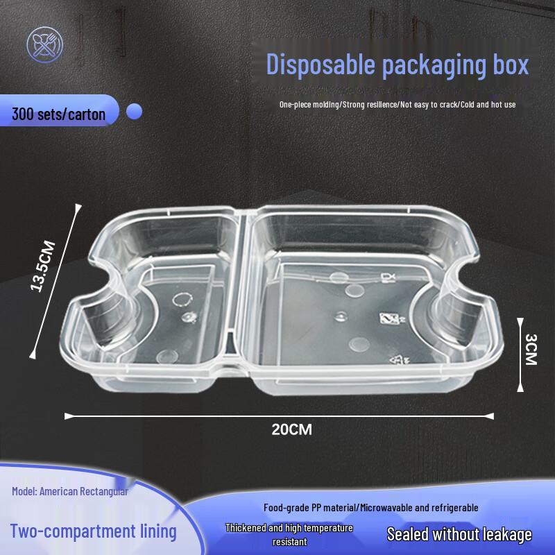 Webo Microwavable Rectangular Disposable Food Container (300 Count)