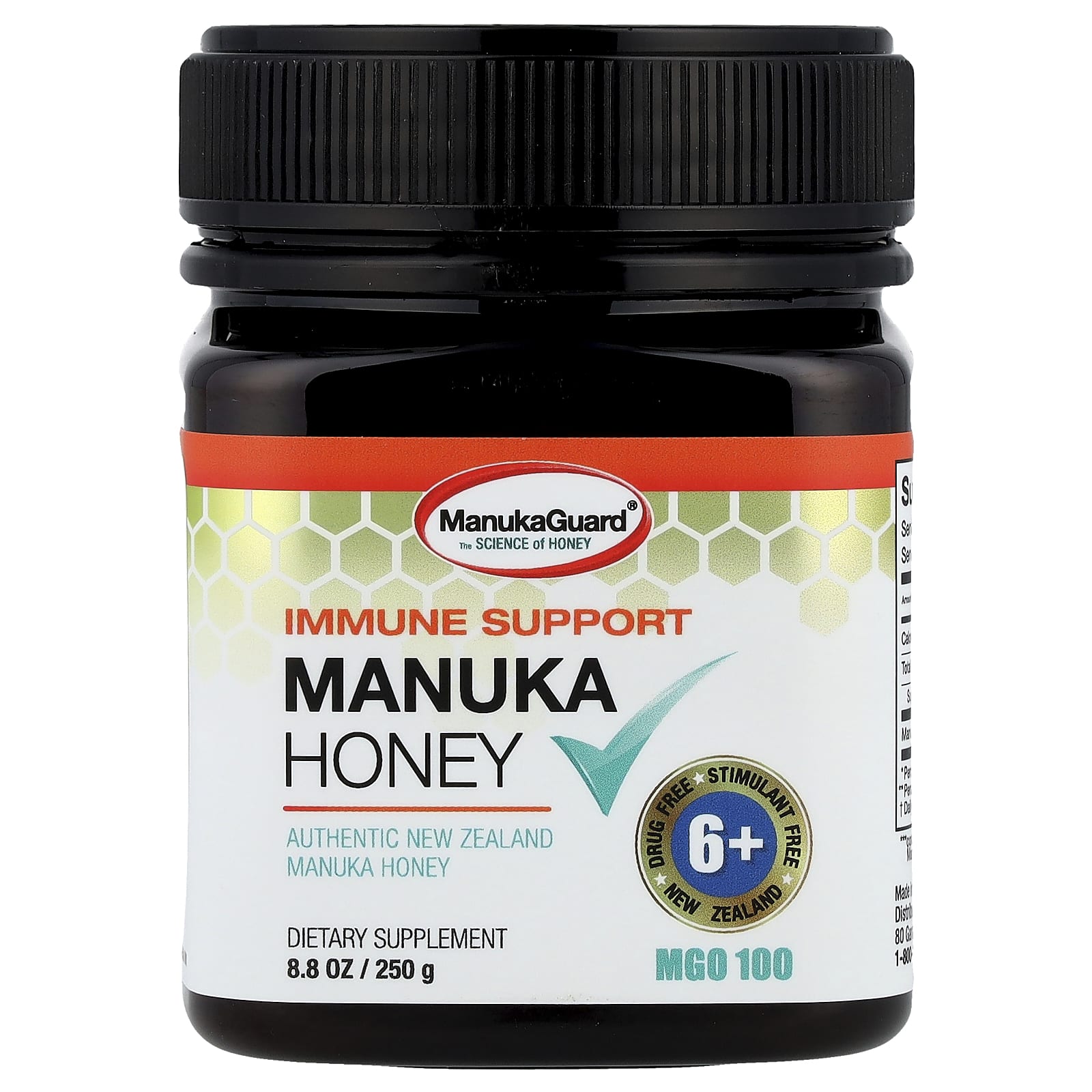 

Immune Support, Manuka Honey, Mgo 100, 250G(8.8Oz)
