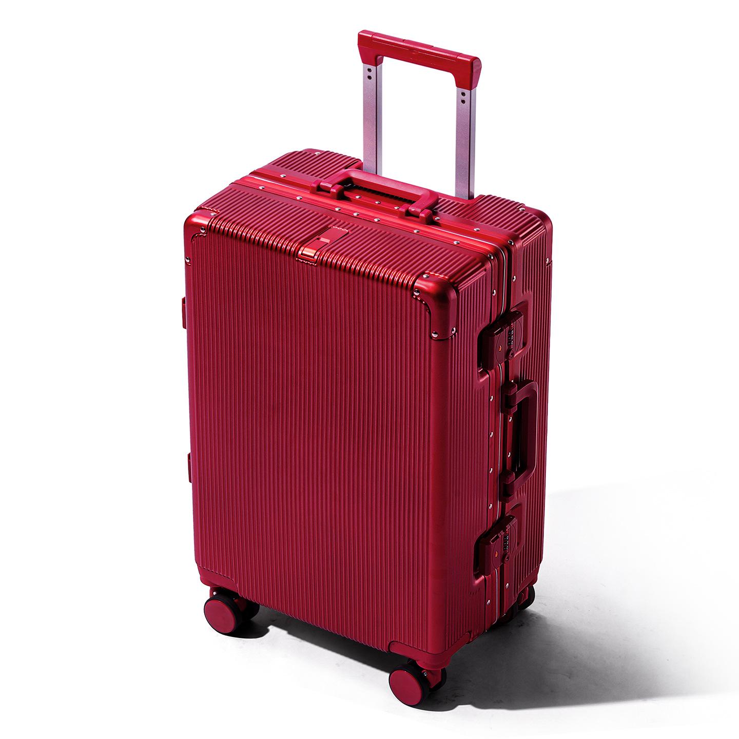 

24-Inch Multi-Functional Student Travel Trolley: Double-Sealed with Phone Holder & Universal Wheels 16 inch, single-sealed interior красный