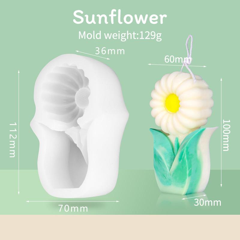 Household Flower Silicone Mold Fondant Craft Cake Ice Cream Chocolate Mold Making Handmade Candle Silicone Molds