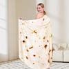 Cozy Flannel Blanket for Home & Office: Air Conditioning Nap Cover, Thick Autumn/Winter Sofa Blanket
