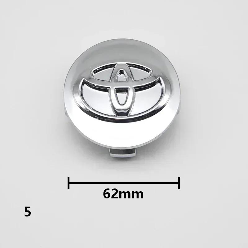 57mm 62mm 4pcs Wheel Rim Center Hub Cap Logo Badge Emblem Fit Toyota Rav4 CHR Corolla Camry Yaris Auris Verso Avalon Car Replace