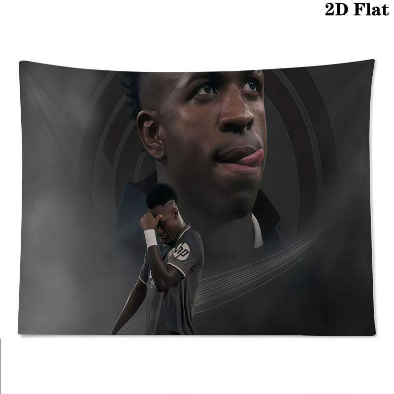 Vinicius Jr Wall tapestry, aesthetic printed fabric blanket, suitable for bedroom, living room, and home decor.