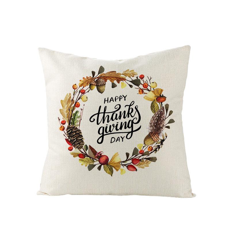 APolyester Pillowcase New Autumn Pumpkin Print Sofa Pillow Cushion Home Cushion
