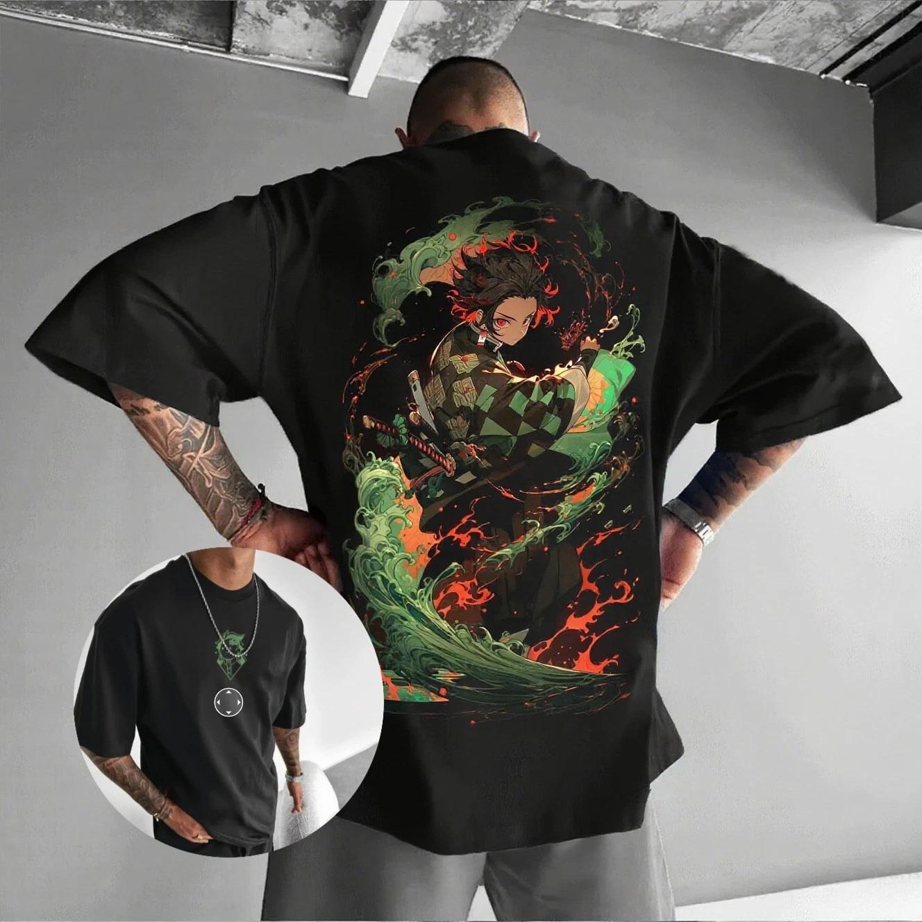 Demon Slayer anime manga T-shirt shirt undershirt undershirt casual cotton 4XL