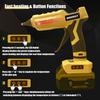Verbessertes kabelloses 100W-Klebegewehr für Dewalt 20V Akku, Digital temperaturverstellbar, Vollgröße, Heavy Duty, mit 10 Klebestiften