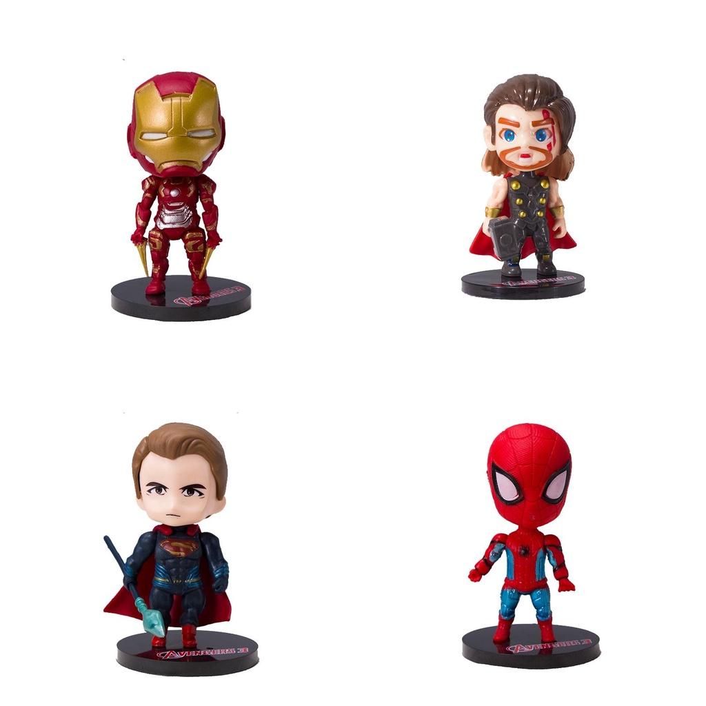 Pvc Avengers Birthday Cake Decoration Toys Featuring Iron Man And Captain America Perfect For Kids' Parties