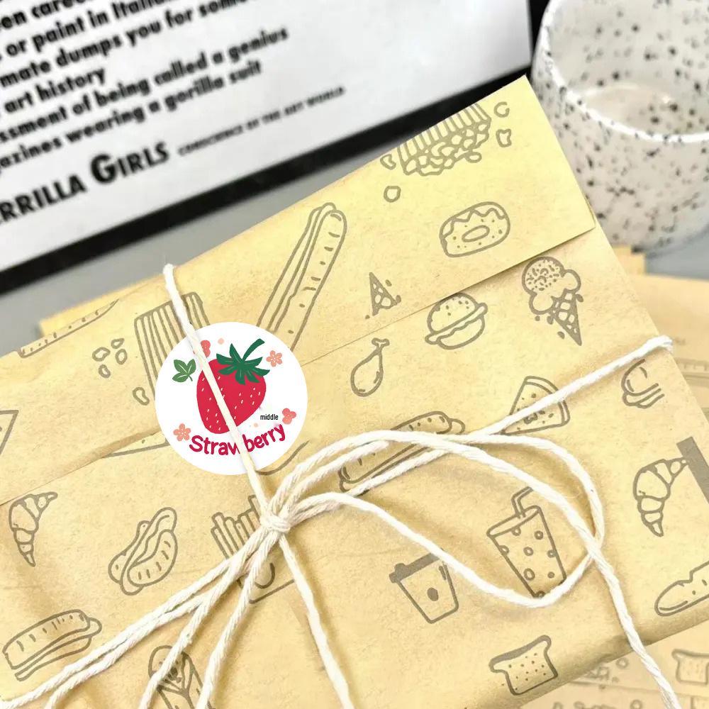 500 Fruit English Sticker Roll for DIY, Decorating, Sealing, and Planner Use