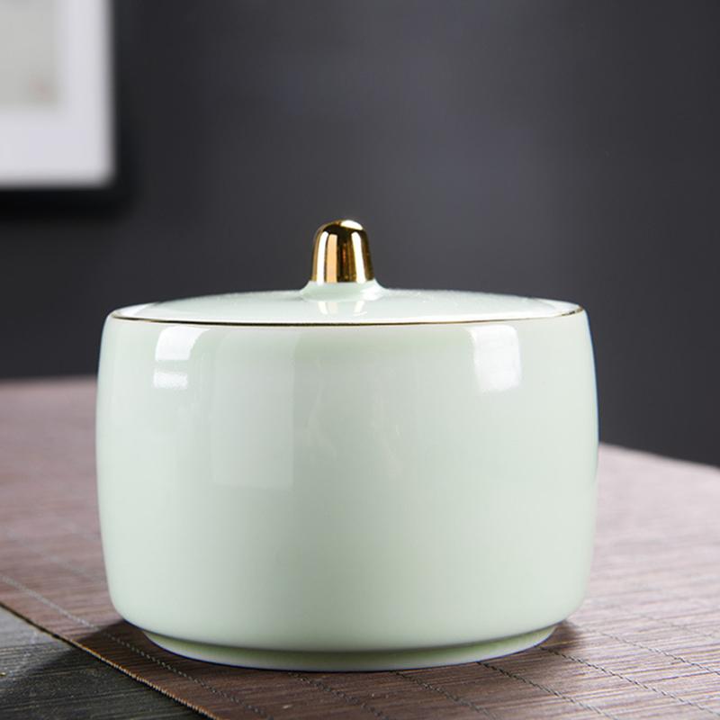 Keramik-Teedose im chinesischen Stil mit Deckel, feine Bonbondose, Tischplatte, Schmuck-Kosmetikbox, Lebensmittel-Vorratsglas, Küchenaufbewahrungsbehälter