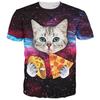 Zvířecí 3D tisk Tričko Legrační kočka Muži Volný Trička s krátkým rukávem s výstřihem Móda Neformální Streetwear Tričko Harajuku Dětské oblečení