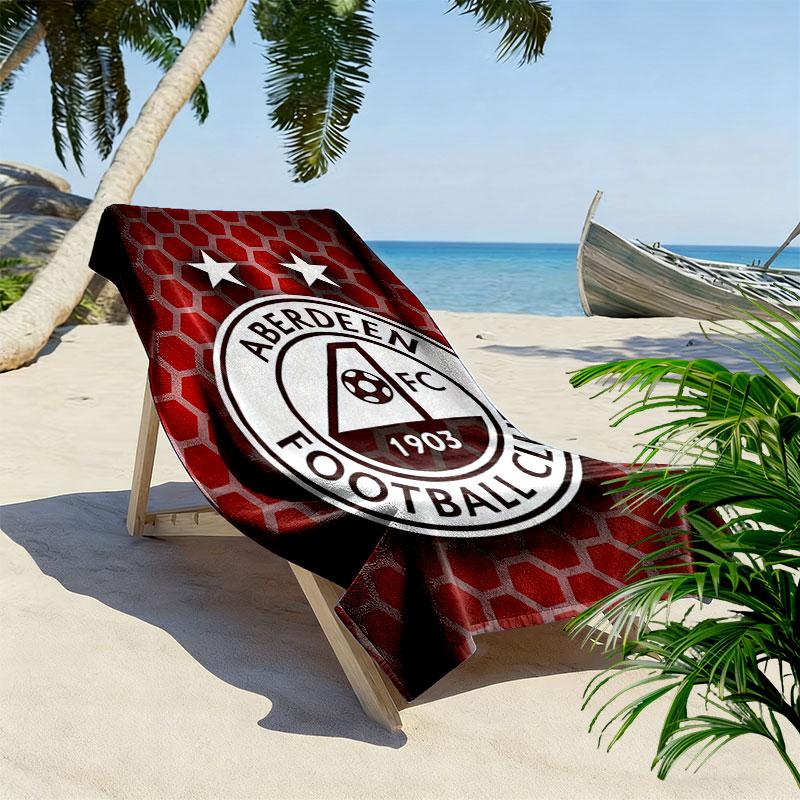 Toalla de Playa con Estampado del Logo de Aberdeen, Toalla Grande Suave de Secado Rápido para Playa, Camping, Natación