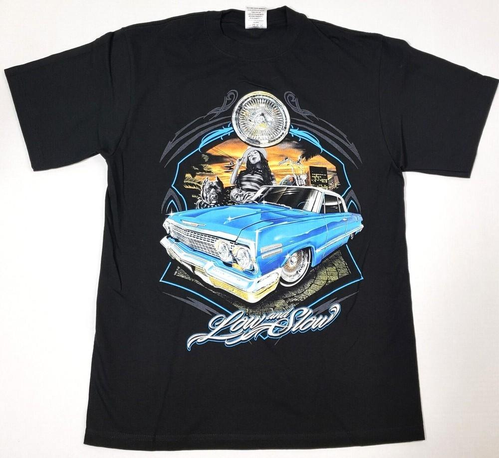 Футболка LOWRIDER Low Rider Уличная одежда 100% Хлопок Мужская Черная Новая Унисекс Футболка S