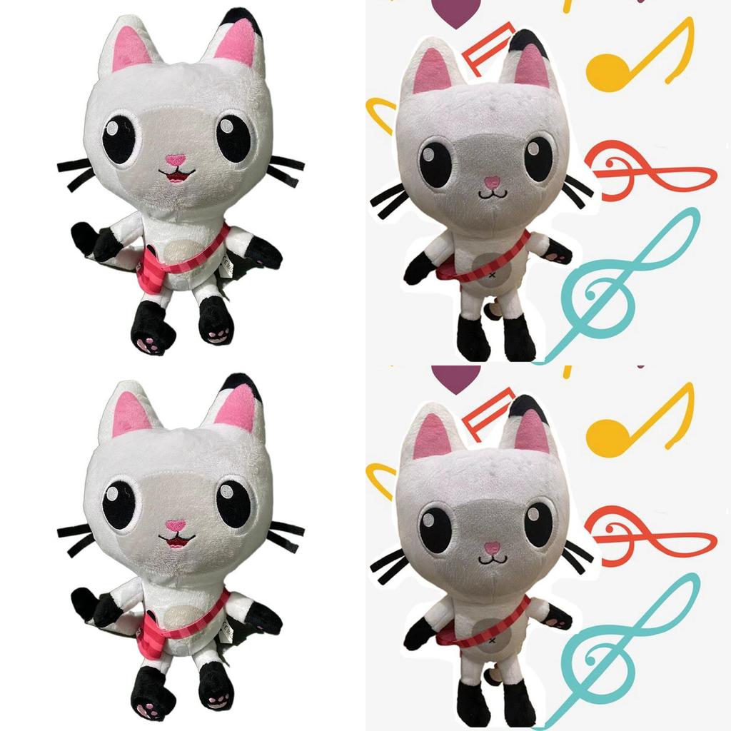 Adorable Gabby's Dollhouse Music Plush Toy Cartoon Stuffed Cat Plushie Doll For Kids