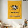 Name Custom Pittsburgh Penguins Wall Tapestry Aesthetic Wall Hanging Printed Fabric Blanket Decorative Tapestries for Bedroom Living Room Home Decor
