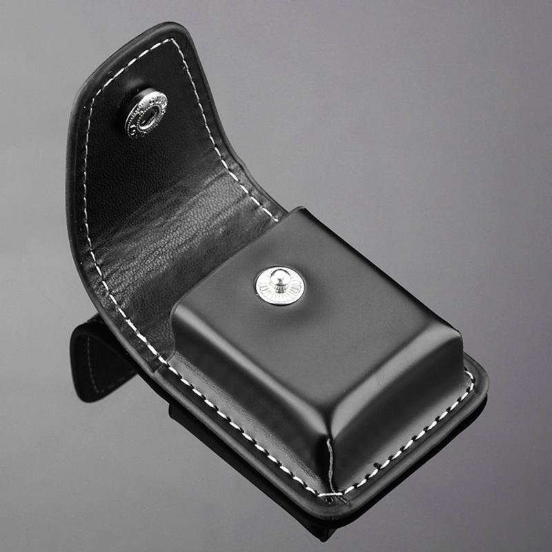 PU Leather Lighters Bag Windproof Oil Lighters Protective Cover Pouch Storage for Men Outdoor Traveling Camping Gift