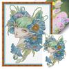 Figure Partial 14CT DIY Stamped Embroidery Needlepoint Starter Kits Cross Stitch Art and Crafts Kits for Adults Home Decor