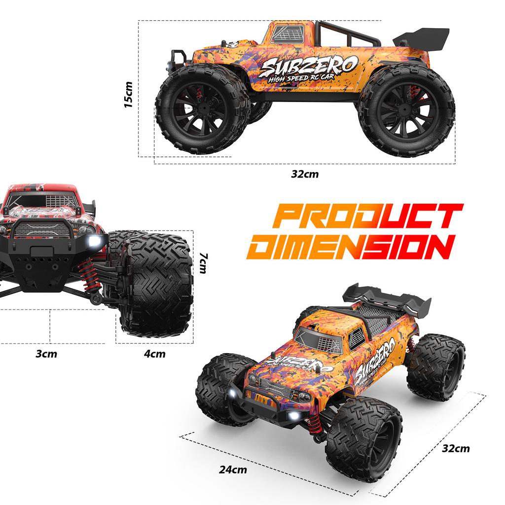 1:16 9500E 9501E RC High-speed Car 4x4 40km/h 2.4GHz Full Scale Off-Road Monster Truck Kids/Adults Toy