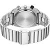 Vintage Men's Watch Waterproof Silver Case Stainless Steel Band Chronograph Date Display