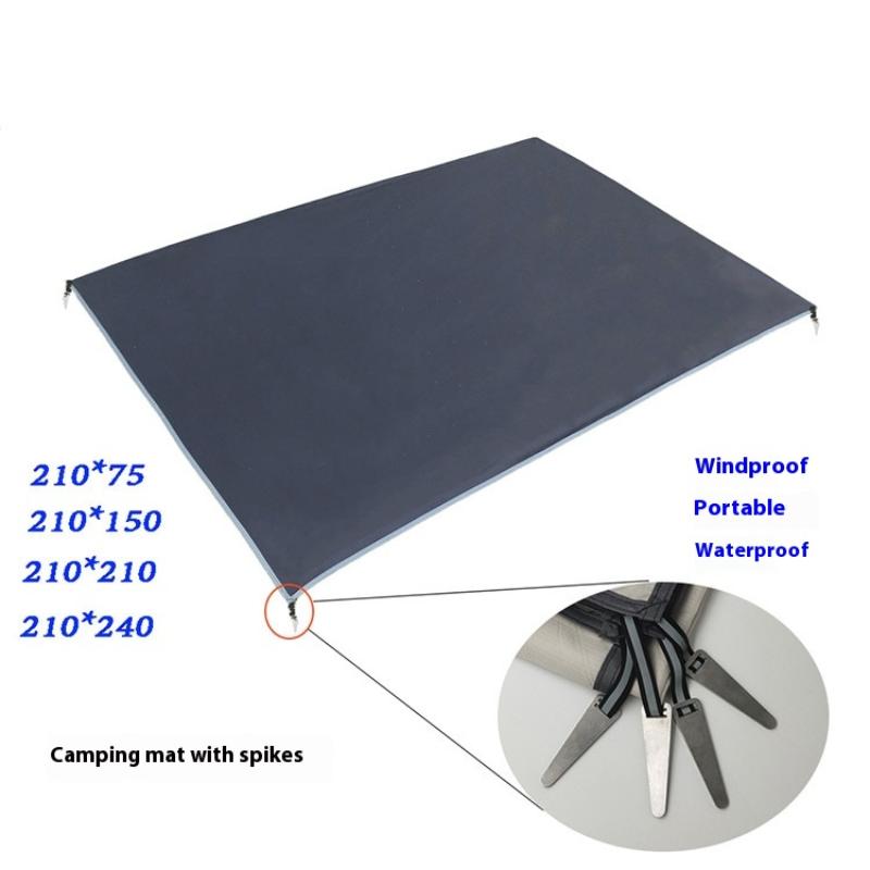 Tent Footprint Pocket Picnic Mat With Windproof Stakes Camping Portable Folding Waterproof Tent Ground Sheet Travel Beach Mat