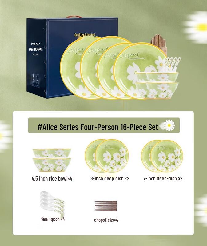 Mode Lanka Alice 16-Piece Dinnerware Set