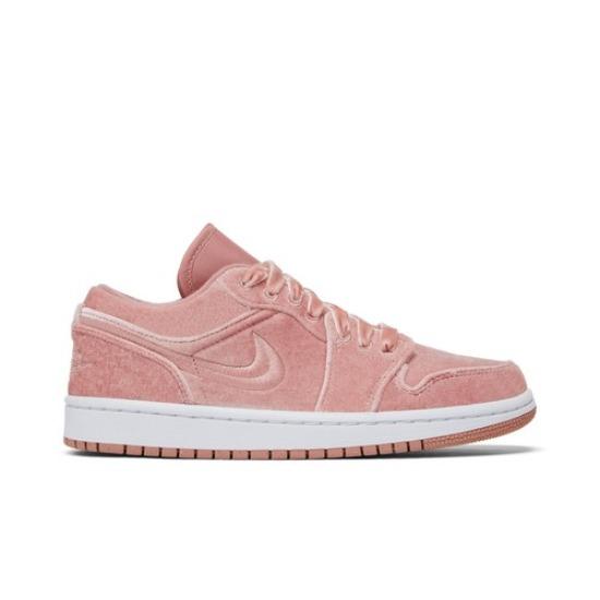 Air Jordan 1 Low SE para mujer Rosa Terciopelo DQ8396-600