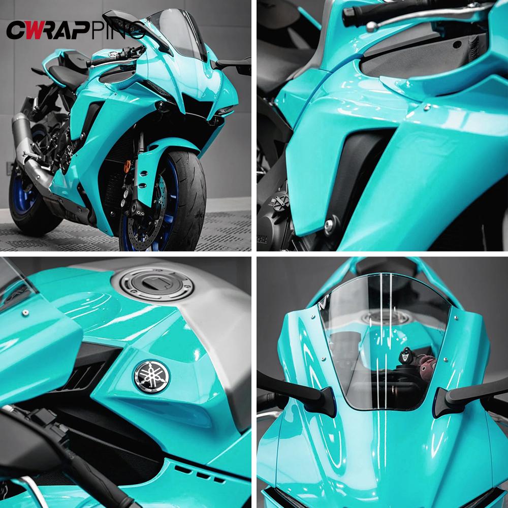 Gloss Blue Vinyl Wrap Film Bright Colorful Sticker Car Motorcycles Body Styling Decals Decoration Stickers for Car Accessiries