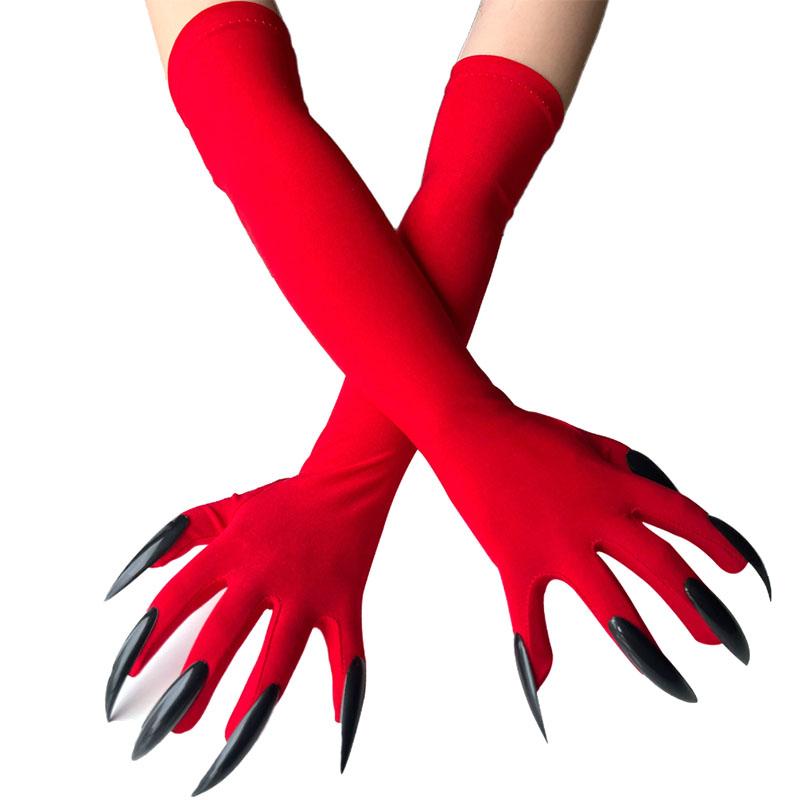 Long Ghost Claw Gloves White Black Green Long Nail Demon Gloves Halloween Party Cosplay Clothing Accessories Props Witch Gloves 6