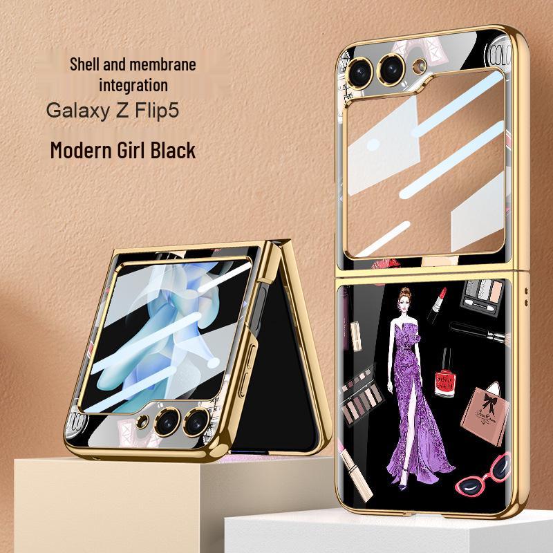 Creative Foldable Phone Case for Samsung Galaxy Z Flip5 - Stylish Design for Girls