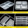 Disposable 4-Compartment Rectangular Food Container