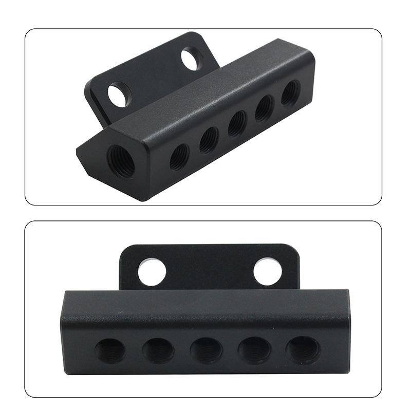 5 Port Car Vacuum Block Intake Manifold Kit Fuel Gas Wastegate Turbo Boost
