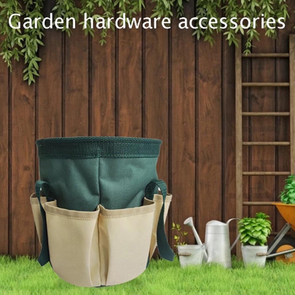 Green Oxford Cloth Garden Leaf Storage Bag Garden Tool Bag Life Organizer Bag Garden Garbage Bag Garden Pruning Kit 1 Pack